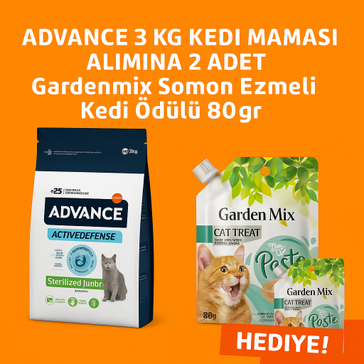 Advance 3 kg Mama Alımına 2 Adet Garden Mix Somonl